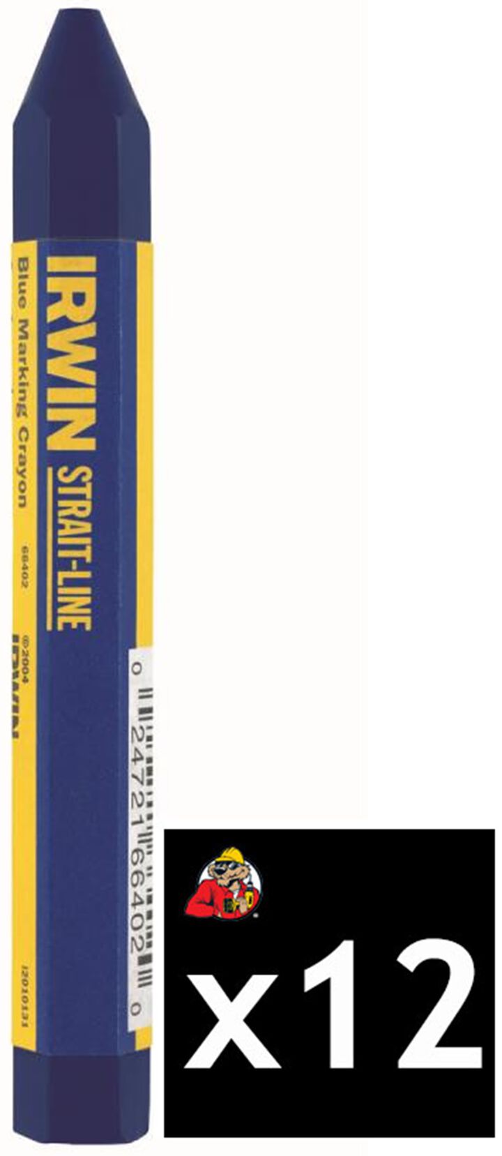Irwin Blue Lumber Crayon Pack of 12