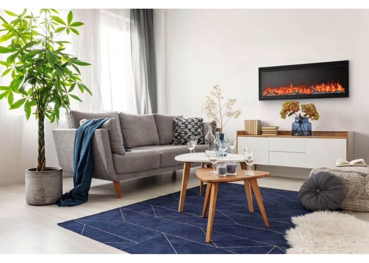Napoleon Entice 50 Inch Black Single-Sided Wall-Hanging Electric Fireplace, large image number 3