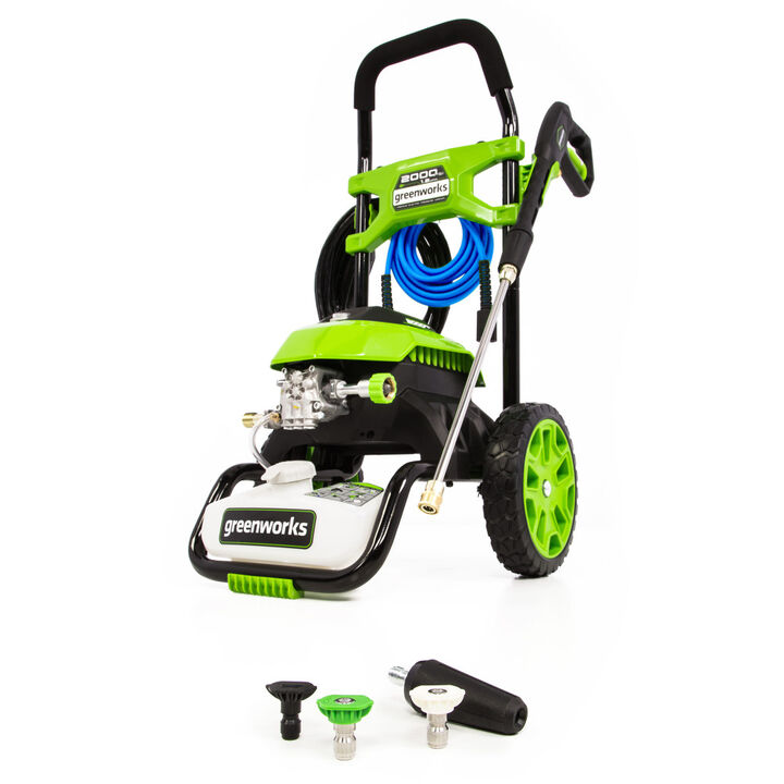 Greenworks 2000 PSI 1.2 GPM Electric Cold Water Pressure Washer with 4 Spray Nozzles
