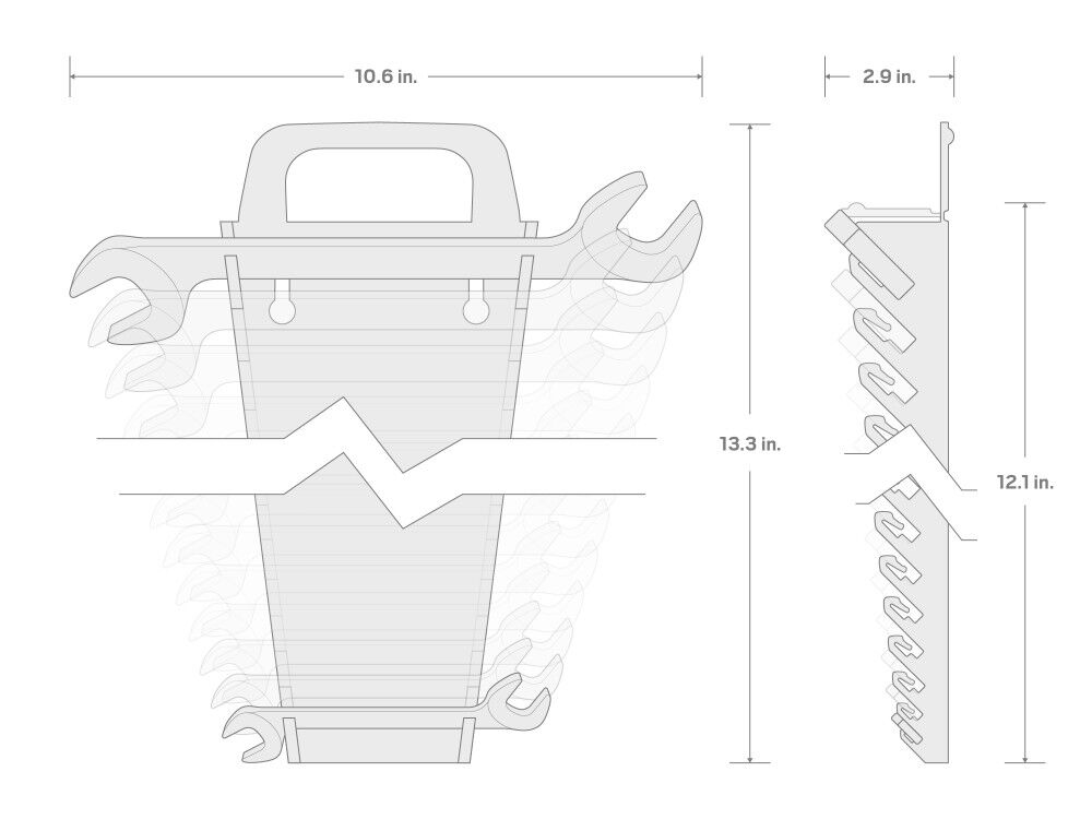 Tekton Angle Head Open End Wrench Set with Holder, 16 Piece (10-27 mm), large image number 7