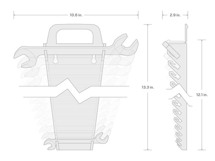 Tekton Angle Head Open End Wrench Set with Holder, 16 Piece (10-27 mm), large image number 6