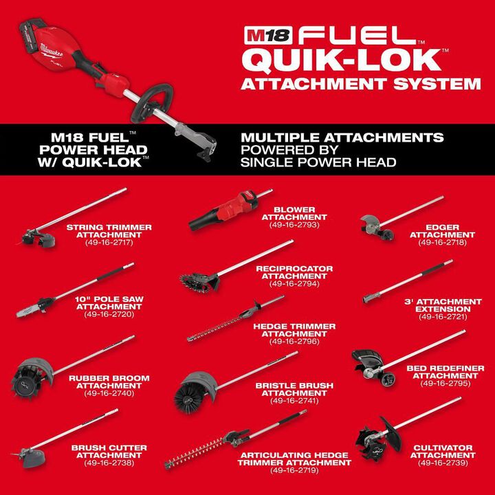 Milwaukee M18 FUEL Pole Saw with QUIK-LOK (Bare Tool), large image number 3