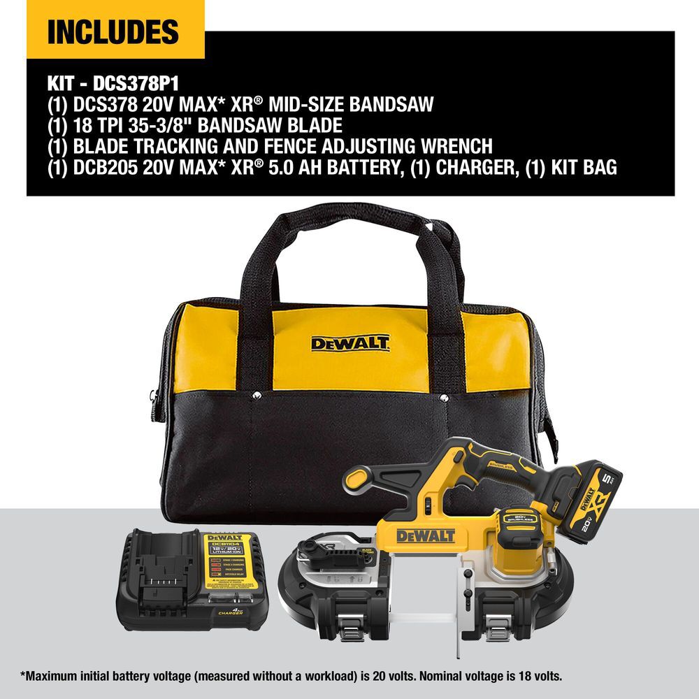 DEWALT 20V 3-1/4in Band Saw Kit, large image number 3