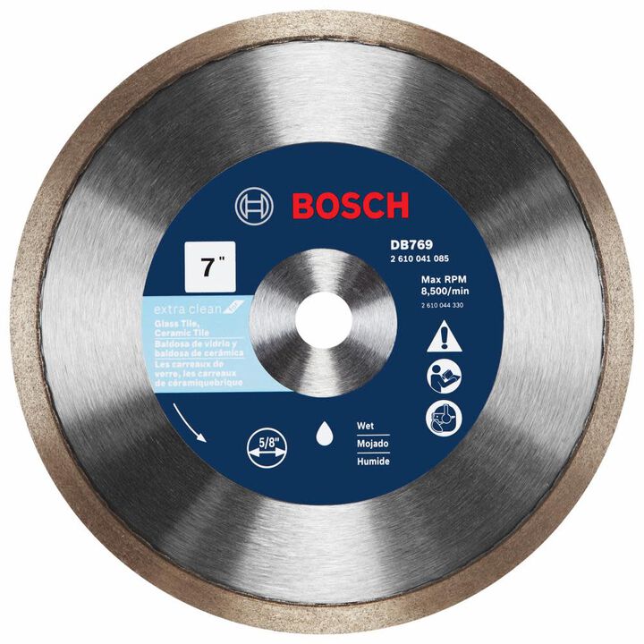 Bosch Rapido 7 Inch Premium Continuous Rim Diamond Blade for Glass Tile