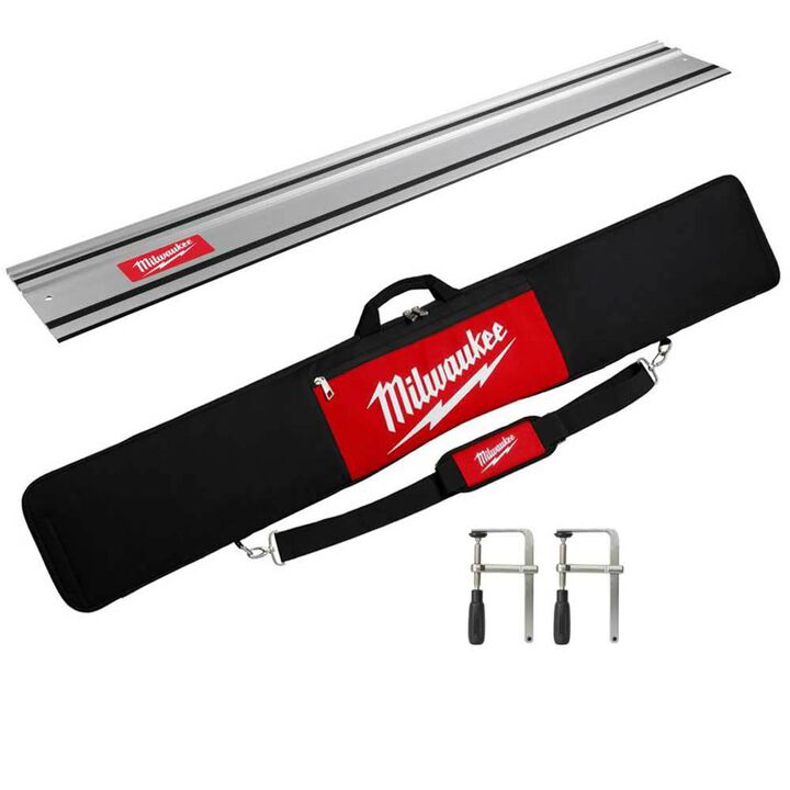 Milwaukee Track Saw 55inch Guide Rail Clamps & Bag Bundle