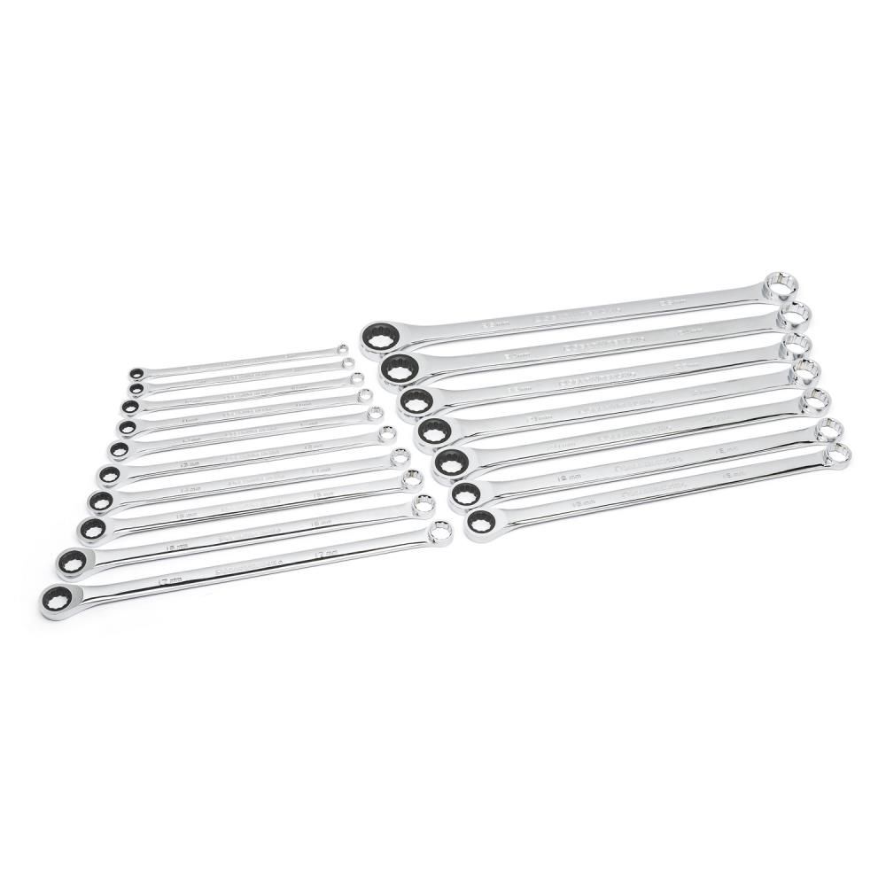 GEARWRENCH Double Box Ratcheting Wrench Set 17 Piece XL GearBox Metric, large image number 1