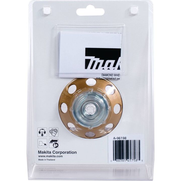 Makita 4 1/2 Inch Low-Vibration Double Row Segmented Rim Diamond Cup Wheel for Concrete, large image number 4