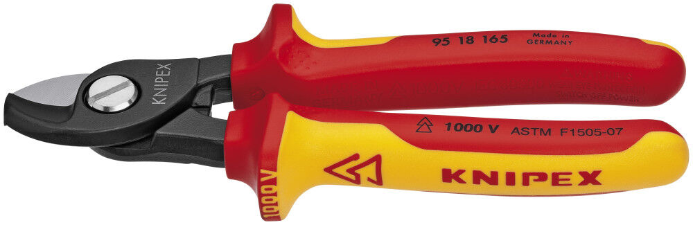 Knipex 6-1/2 Inch Special Tool 1000V Insulated Cable Shear, large image number 1