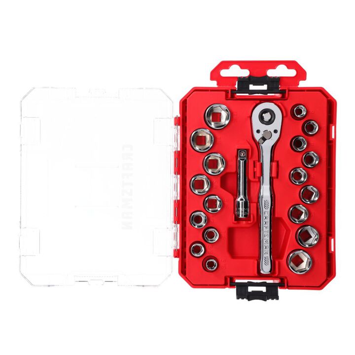 CRAFTSMAN 3/8 Inch Drive Metric/SAE Mechanics Tool Set 20 Pieces, large image number 5