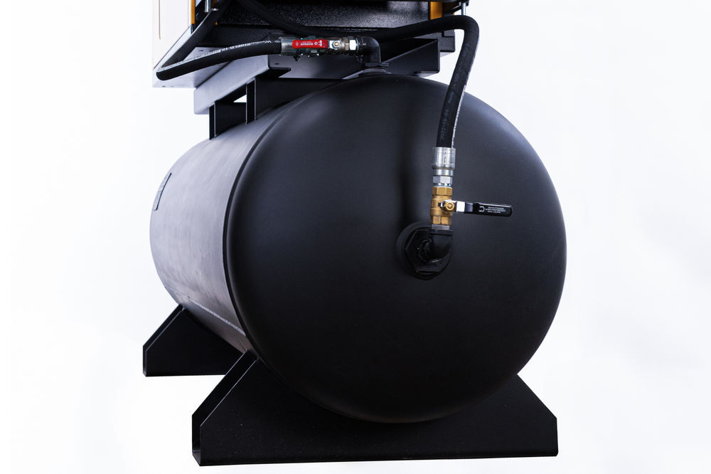 EMAX 208V 15HP 3PH 120 Gallon Horizontal Rotary Screw Air Compressor, large image number 3