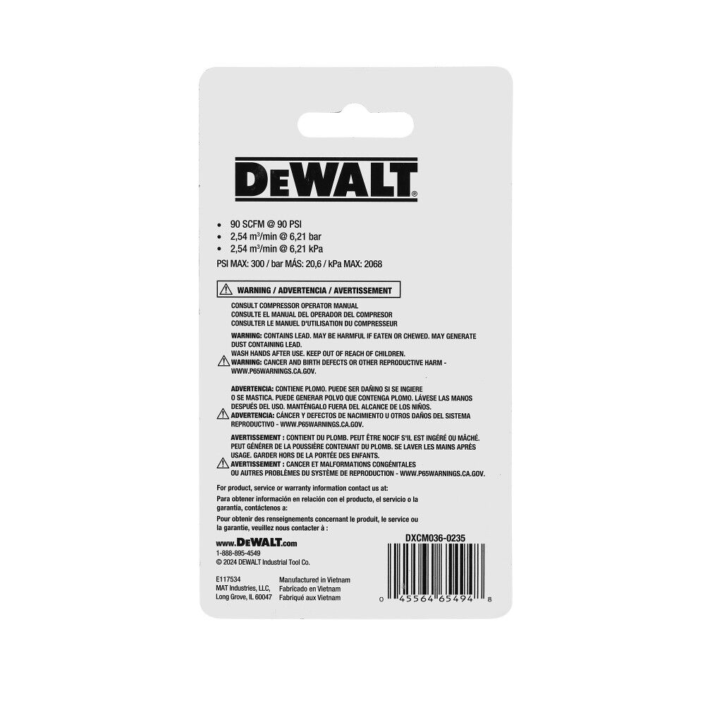 DEWALT 3/8 Inch NPT Male Automotive Coupler, large image number 5