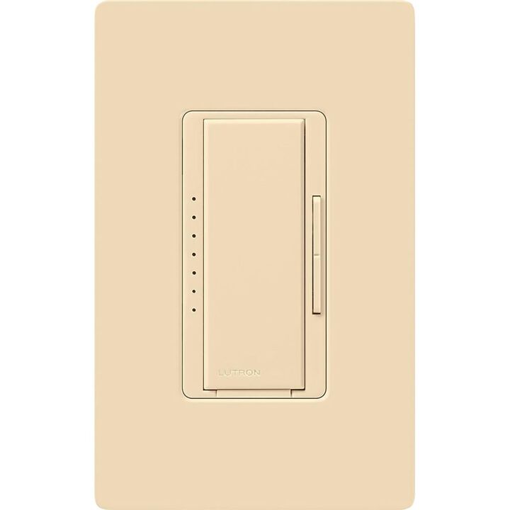 Lutron Maestro LED+ 120V 150W Gloss Ivory Decorator/Rocker Dimmer Switch, large image number 0