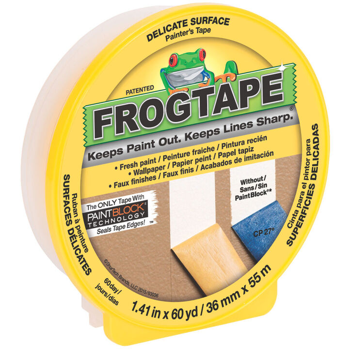 Frogtape CF 160 Painters Tape Delicate Surface Yellow 36mm x 55m, large image number 0