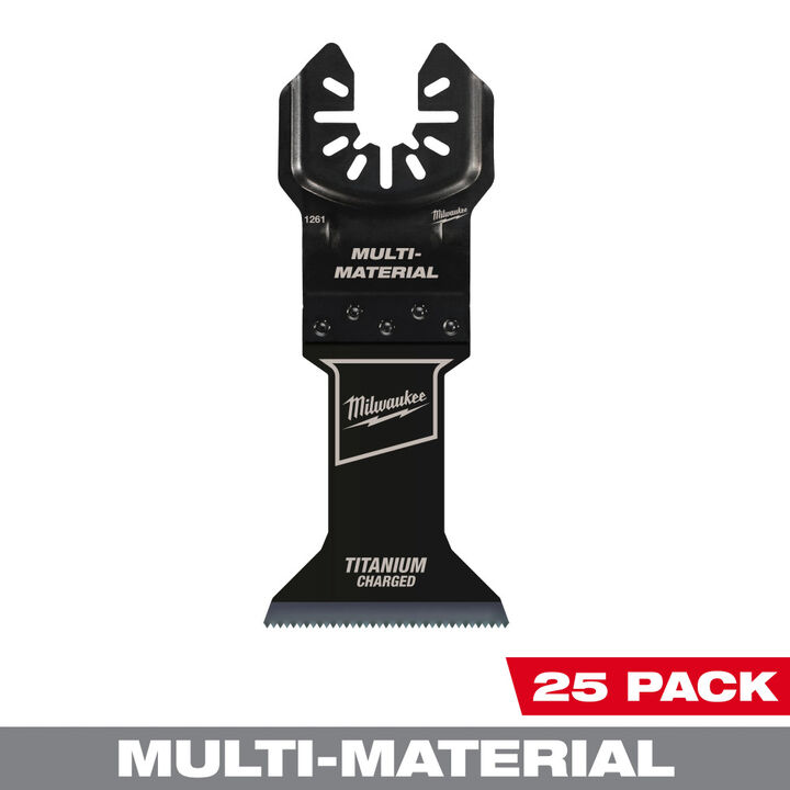 Milwaukee OPEN-LOK 1-3/4 Inch TITANIUM CHARGED Bi-Metal Multi-Material Multi-Tool Blades 25pk
