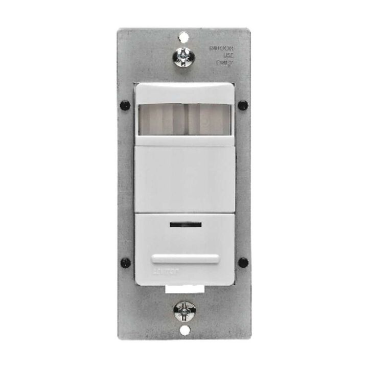 Leviton Decora Motion Sensor Switch 10A Metal White Occupancy