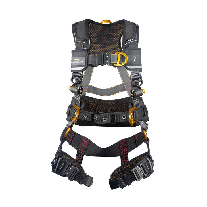 Guardian Fall Protection Full Body Harness with Chest/Leg Buckle Sternal & Hip D-Ring