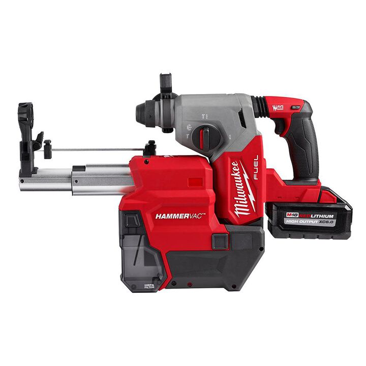 Milwaukee M18 FUEL Rotary Hammer 1inch SDS Plus with Dust Extractor Kit, large image number 6