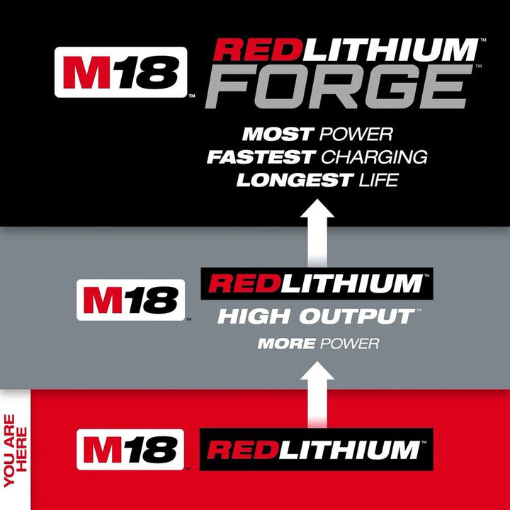 Milwaukee M18 REDLITHIUM XC 18V 5Ah Lithium Ion Power Tool Battery Pack with Fuel Indicator, large image number 5