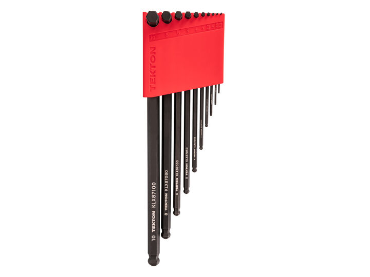 Tekton Short Arm Ball End Hex L-Key Set, 1.3-10 mm, 10 Pieces