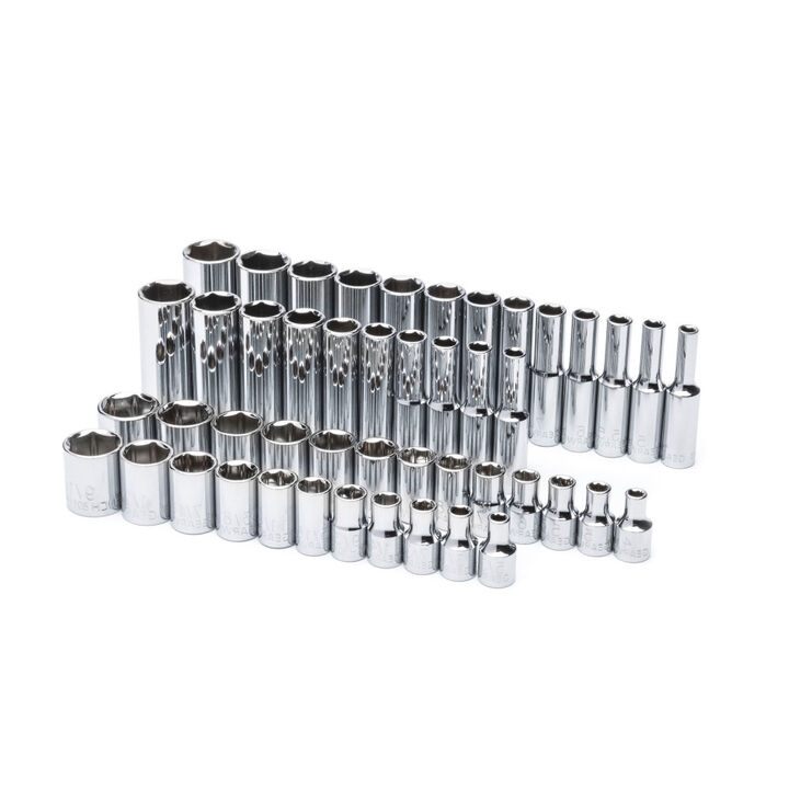 GEARWRENCH 47pc 1/4 In Drive 6 Point SAE/Metric Standard and Deep Socket Set, large image number 1