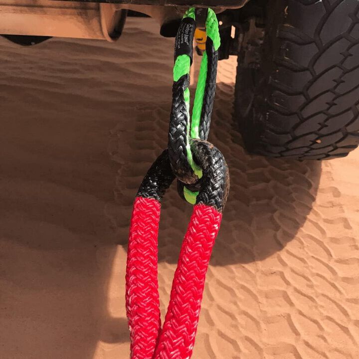 Bubba Rope 3/8 Inch NexGen PRO Gator-Jaw Synthetic Soft Shackle, Red and Black, large image number 8
