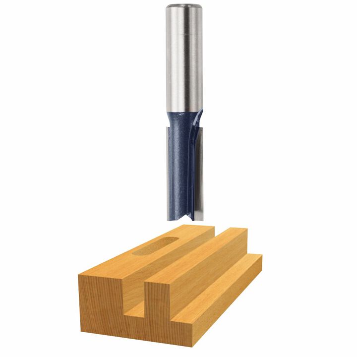 Bosch 1/2in x 1 1/4in Carbide Tipped 2 Flute Straight Bit