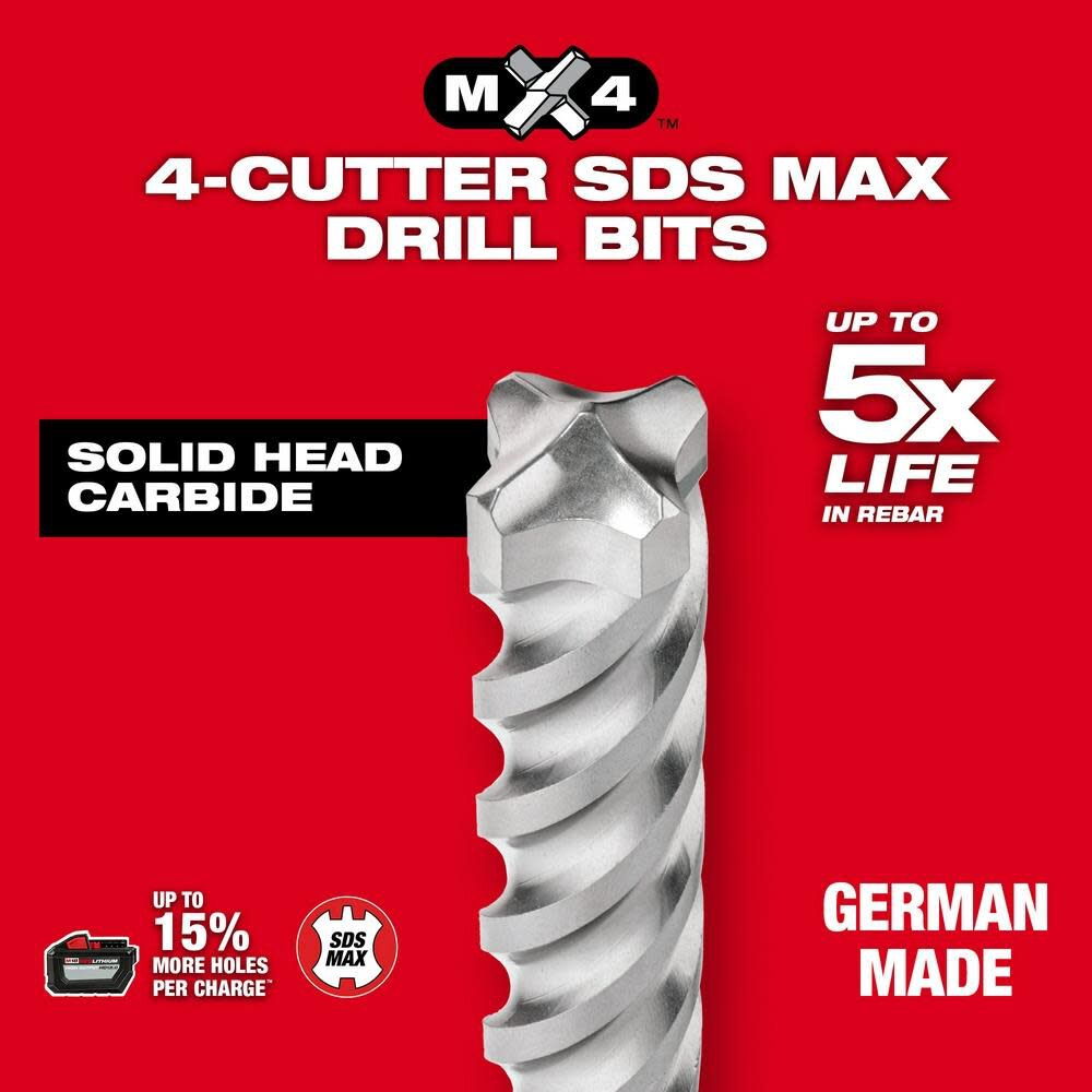Milwaukee SDS Max Core Bit, 5/8in x 54in x 60in, large image number 5
