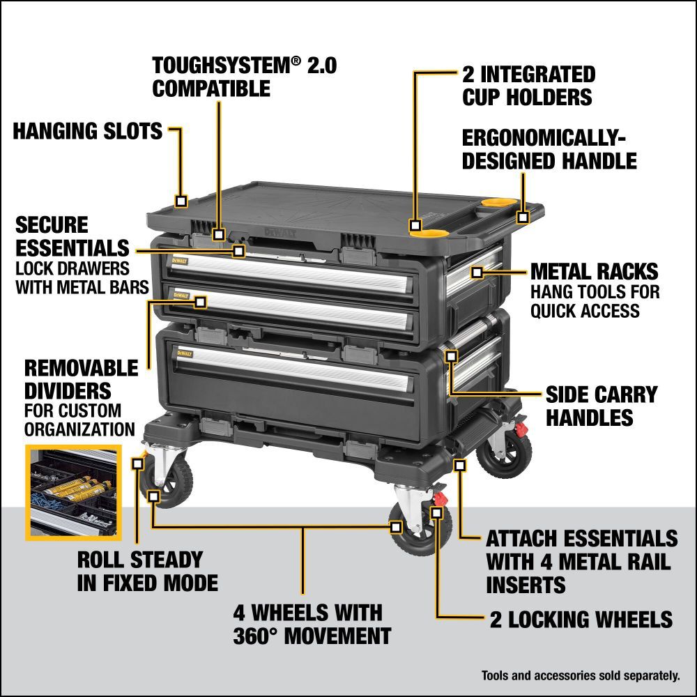 DEWALT TOUGHSYSTEM 2.0 DXL 4 in 1 Tower Workstation, large image number 7