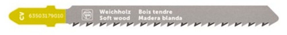 Fein 3 Inch 10 TPI Chrome-Vanadium Jigsaw Blades, 5 Pack, large image number 2