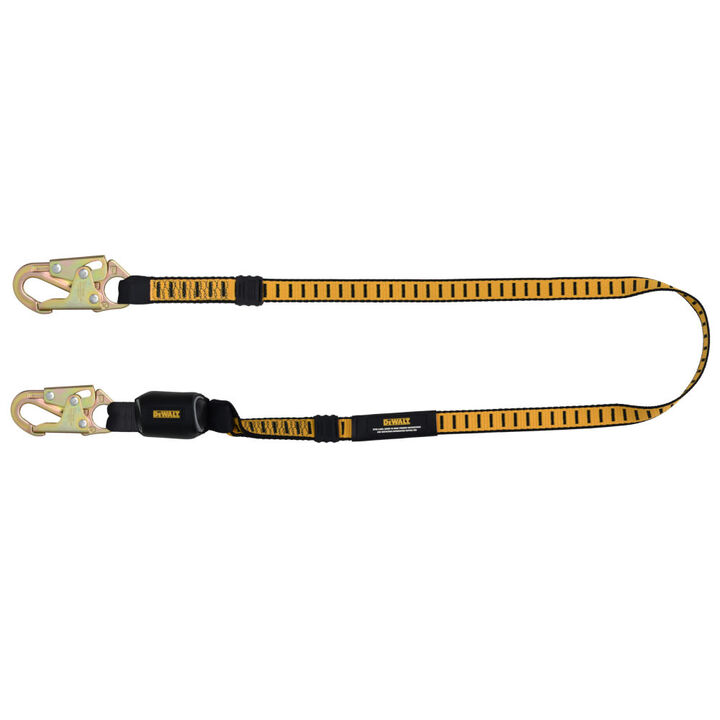 DEWALT 6 ft External Energy Absorber Single Leg Lanyard with Snap Hook