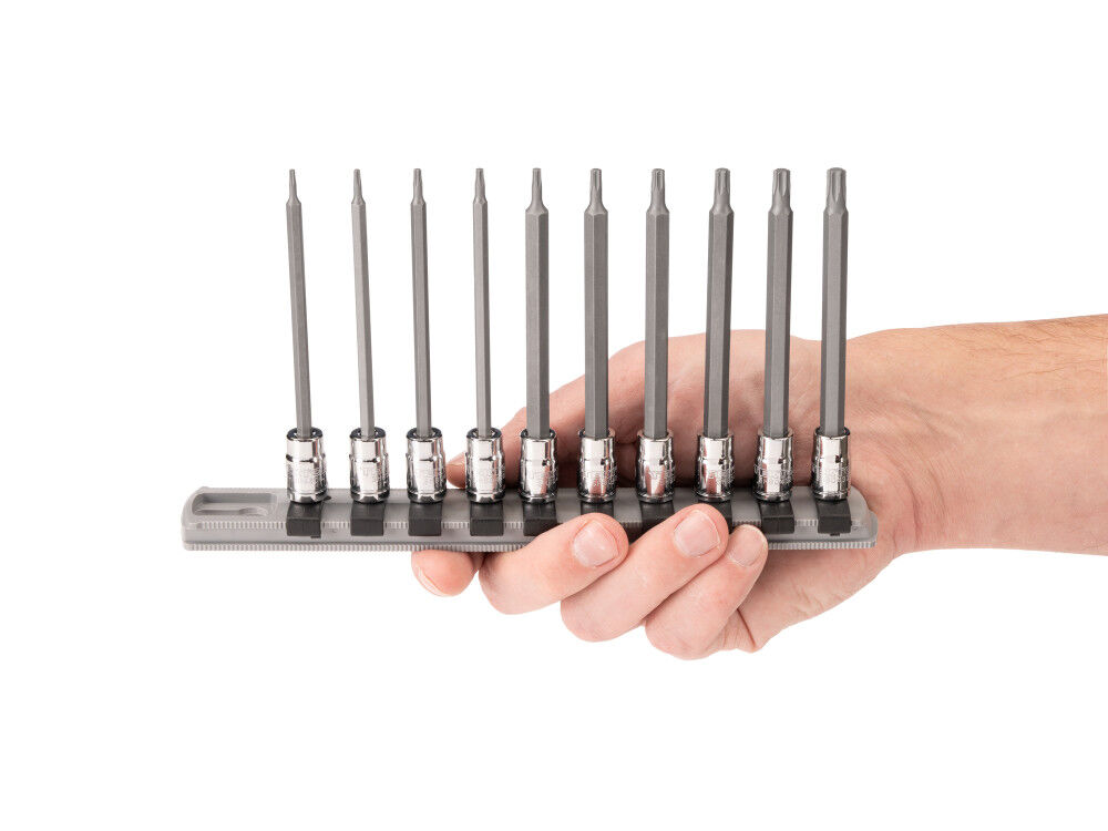 Tekton 1/4 Inch Long Torx Bit Socket Set with Rail, T6-T30, 10 Pieces, large image number 6