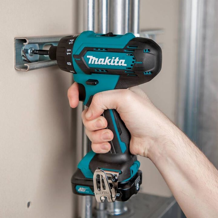 Makita 12V max CXT Lithium-Ion Cordless 1/4 In. Hex Driver-Drill Kit (2.0Ah), large image number 14