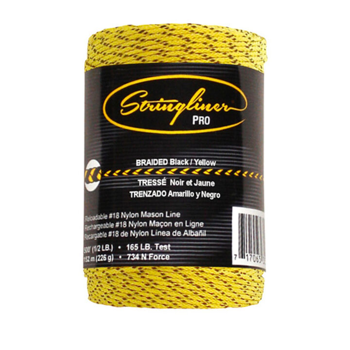 Stringliner #27 Construction Replacement Roll Braided Black/Yellow 320 ft