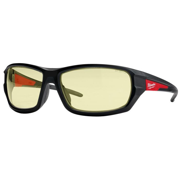 Milwaukee Performance Safety Glasses - Yellow Fog-Free Lenses