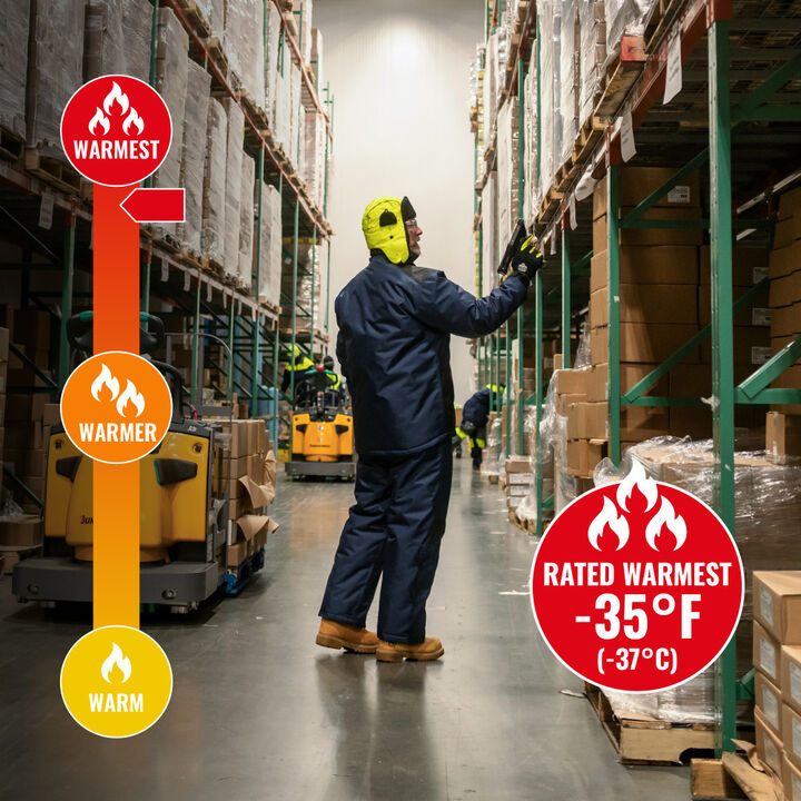 Ergodyne N-Ferno 6462 Insulated Freezer Bib Overalls S, large image number 1