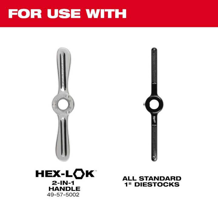 Milwaukee M10-1.25 mm 1-Inch Hex Threading Die, large image number 3