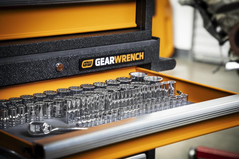 GEARWRENCH 176 Piece 1/4 Inch, 3/8 Inch & 1/2 Inch Drive 12 Point Standard and Deep SAE/Metric Master Socket Set, large image number 6