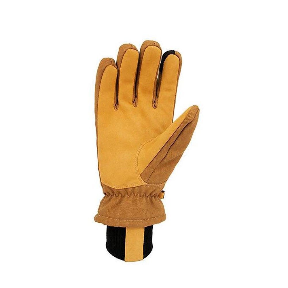 Carhartt Duck and Synthetic Leather Knit Cuff Gloves Mens Brown Medium, large image number 3