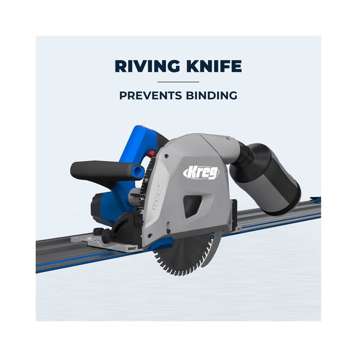 Kreg 120V 48T Blade Adaptive Cutting System Plunge-Cut Track Saw & 62 Inch Guide Track Bundle, large image number 8