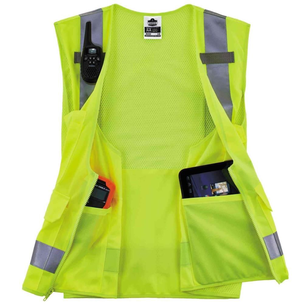 Ergodyne GloWear 8250Z Type R Class 2 Surveyors Vest Lime S/M, large image number 4