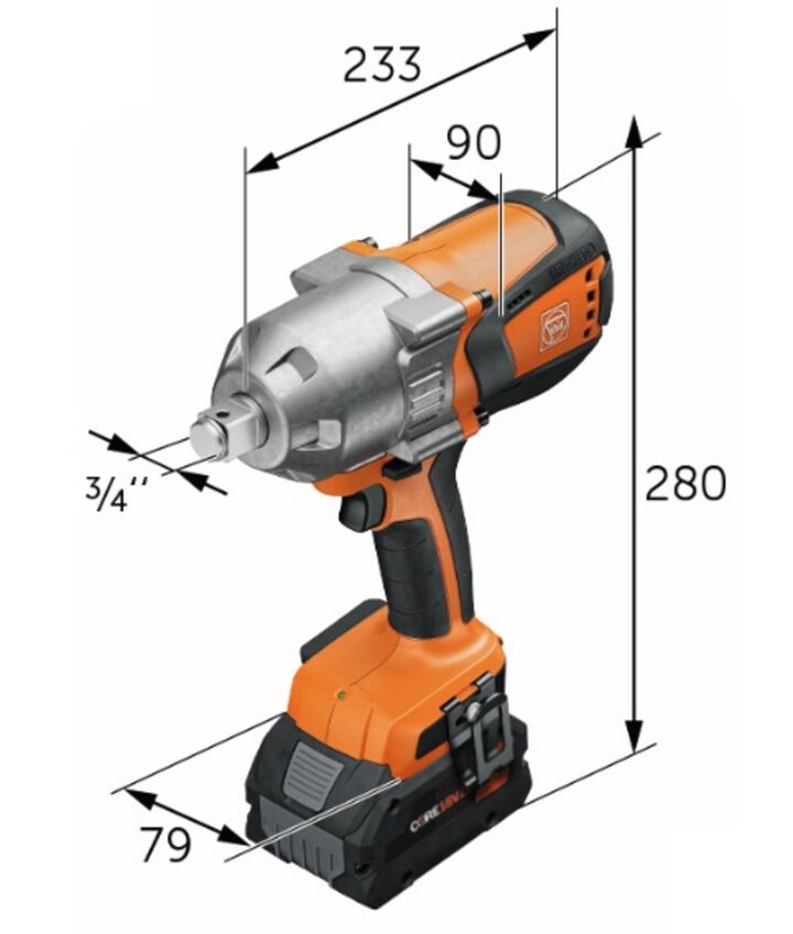 Fein 18V ASCD 18-1000 W34 AS Cordless Impact Wrench (Bare Tool), large image number 3