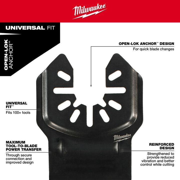 Milwaukee NITRUS CARBIDE Extreme Materials Universal Fit OPEN LOK Multi Tool Blade 5pk, large image number 6