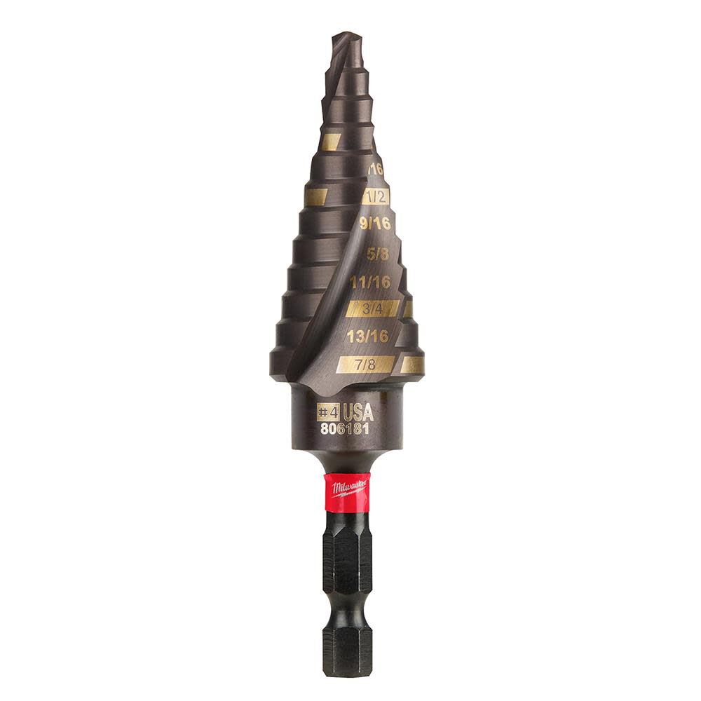 Milwaukee SHOCKWAVE Impact Duty Step Bit #4 3/16 - 7/8 in., large image number 1
