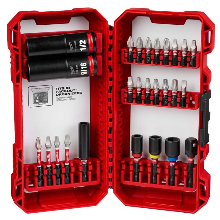 Milwaukee SHOCKWAVE Impact Duty Drive and Fasten Set  26PC, large image number 12
