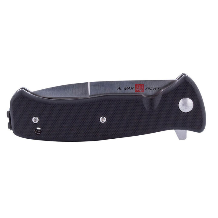 AL MAR Knives Mini SERE 2020 3in Folding Knife, Black/Steel, large image number 1