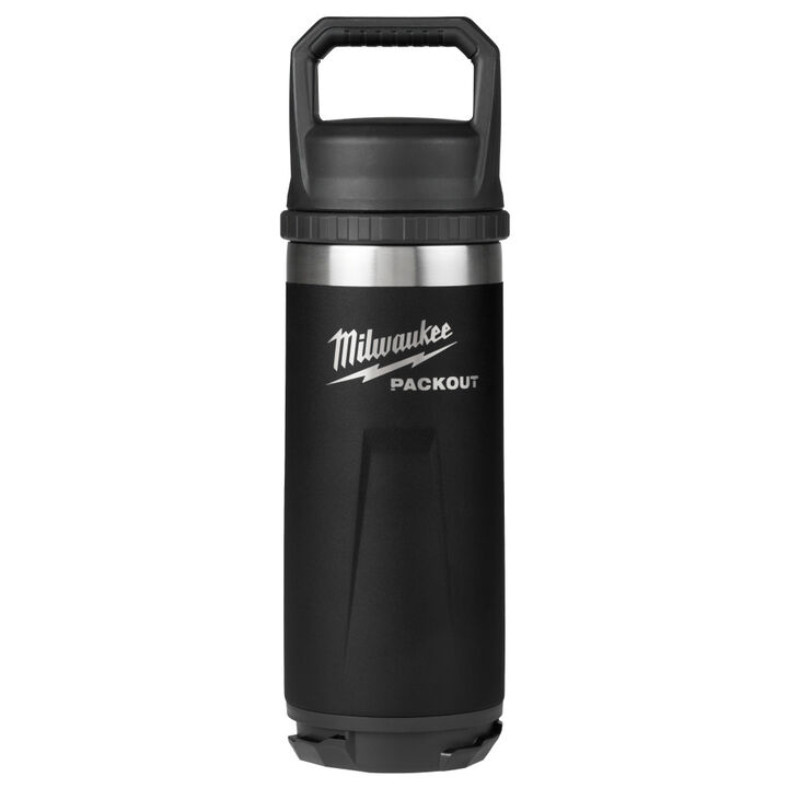 Milwaukee PACKOUT 18 Oz Insulated Bottle with Chug Lid Black