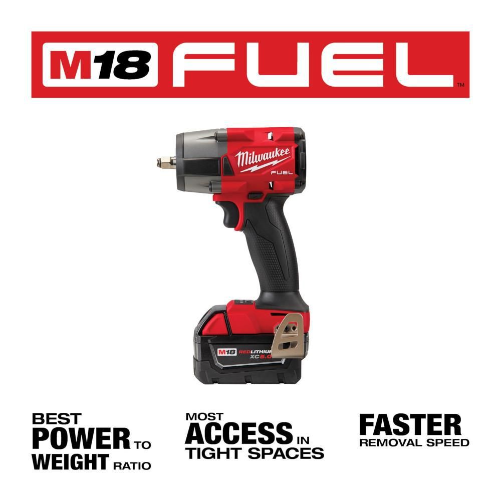 Milwaukee M18 FUEL 3/8 Inch Mid-Torque Impact Wrench w/ Friction Ring Kit & Protective Boot, large image number 11