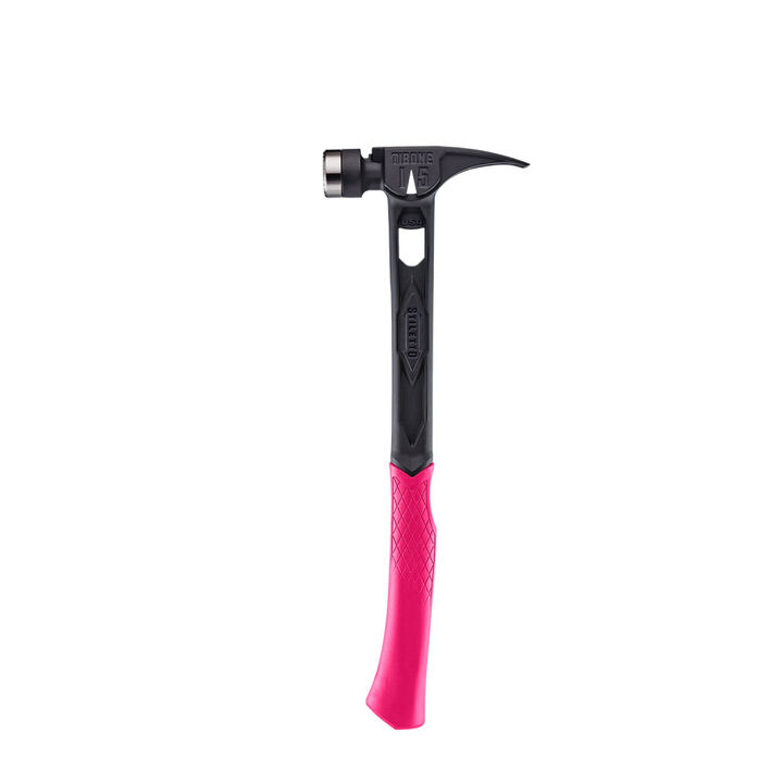 Stiletto TIBONE 15oz Limited Edition Black Titanium Framing Hammer with Pink Handle