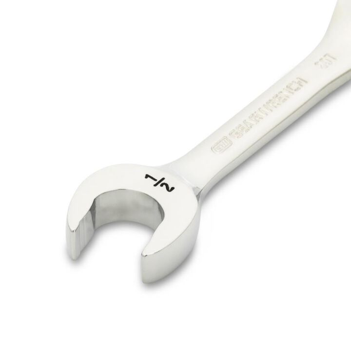 GEARWRENCH 1/2 Inch 90-Tooth 12 Point Stubby Combination Ratcheting Wrench, large image number 2