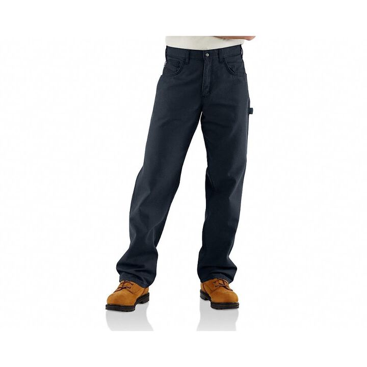 Carhartt Men's 30 Inch Wast Cotton/Nylon Canvas Jeans, Dark Navy